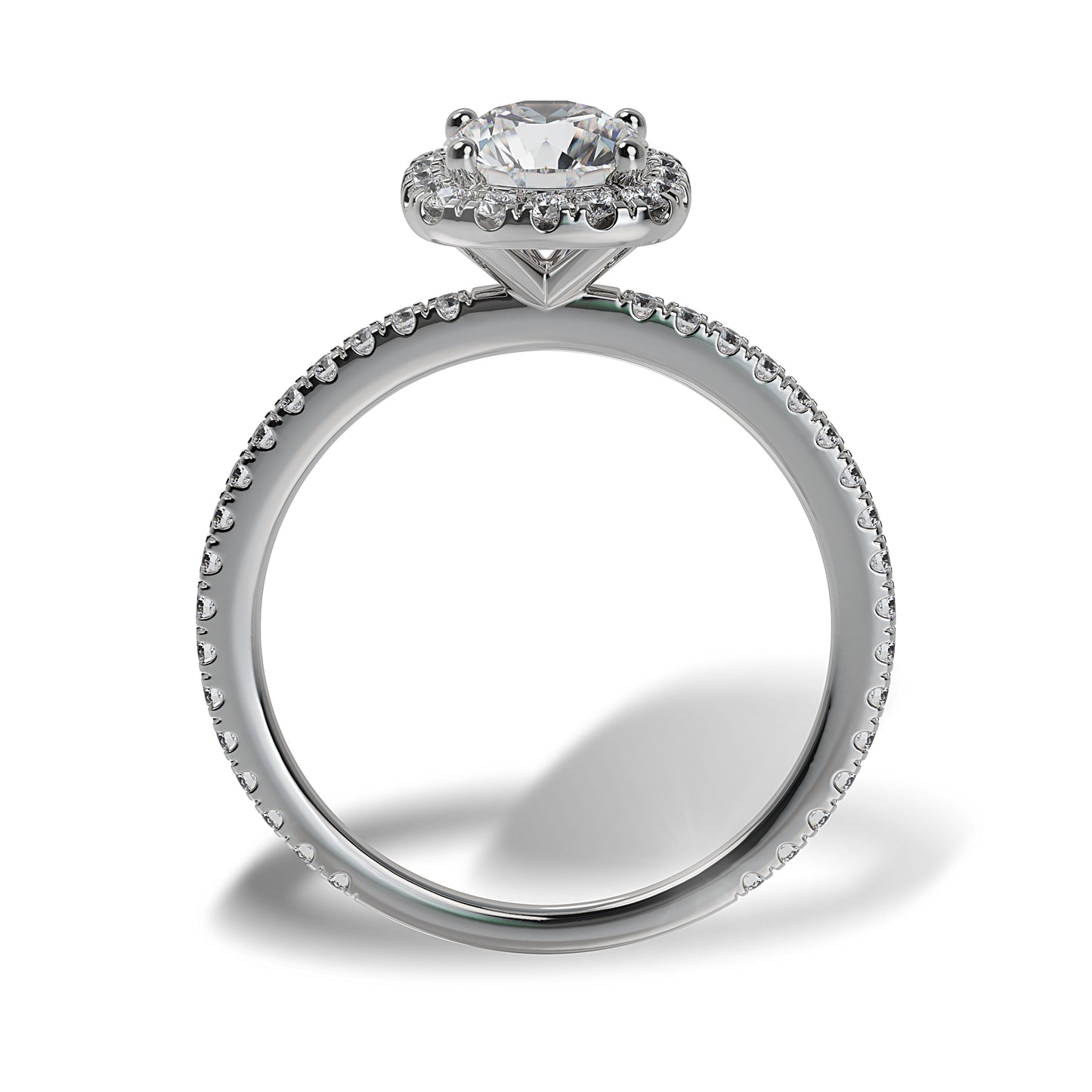 Lab Grown Diamond Halo Engagement Ring (8055183409382) (10220914507969)