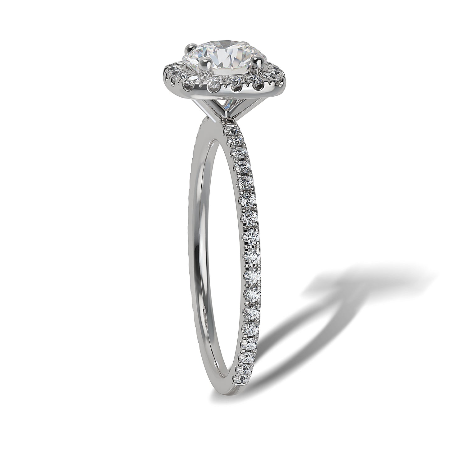 Lab Grown Diamond Halo Engagement Ring (8055183409382) (10220914507969)
