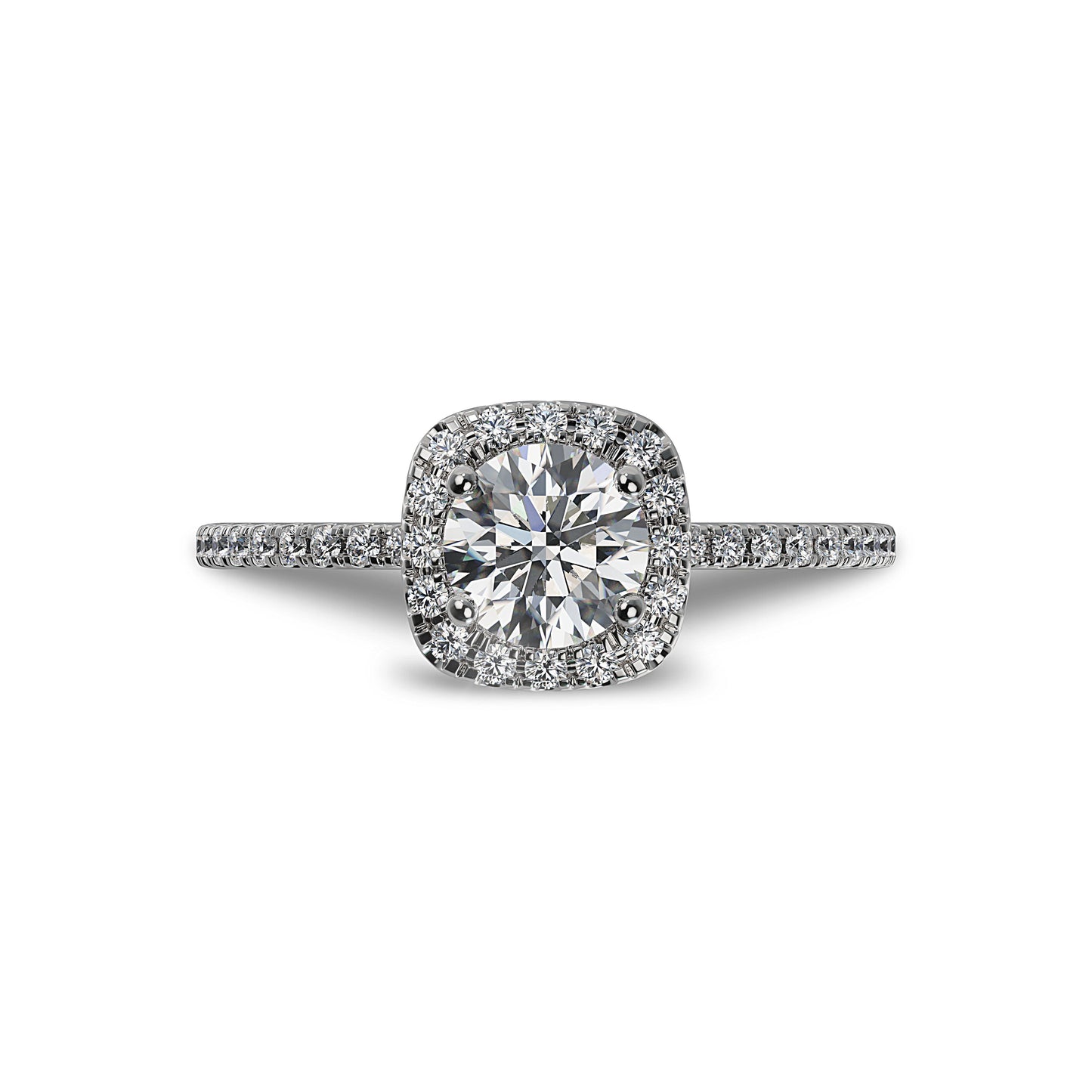 Lab Grown Diamond Halo Engagement Ring (8055183409382) (10220914507969)