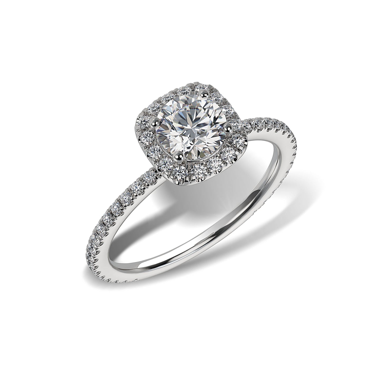 Lab Grown Diamond Halo Engagement Ring (8055183409382) (10220914507969)