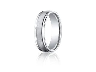 6mm Grey Cobalt Satin Finish Round Edge Wedding Band (9039386542310) (10800540975297)