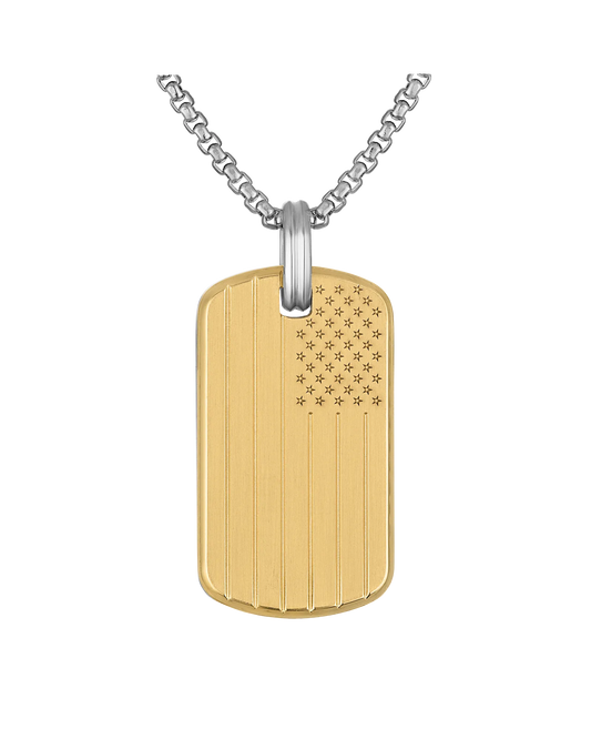 Two-tone Stainless Steel 150th  Mens Pendant