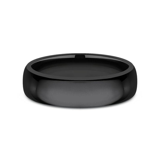 6mm Black Titanium Polished Wedding Band (9039385755878)