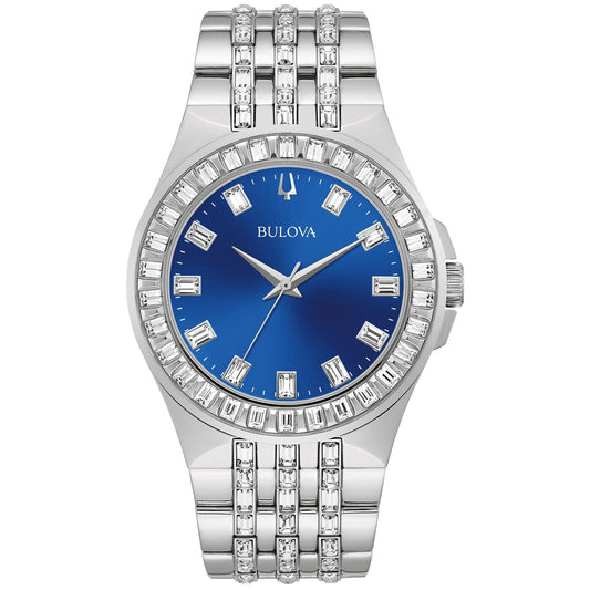 Bulova Dress/Classic Crystal Mens Watch Stainless Steel (8077819576550)