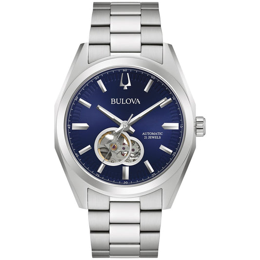 Bulova Silver-Tone Stainless Steel  Dress/Classic Classic Surveyor Mens Watch (042429587885) 96A275