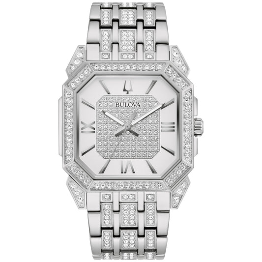 Bulova Dress/Classic Crystal Mens Watch Stainless Steel (8077819805926) (10220886261953)