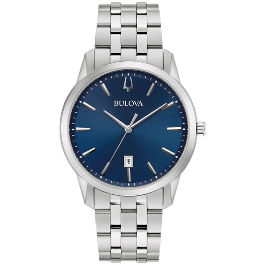 Bulova Silver-Tone Stainless Steel Dress/Classic Classic Sutton Mens Watch (042429581135) 96B338