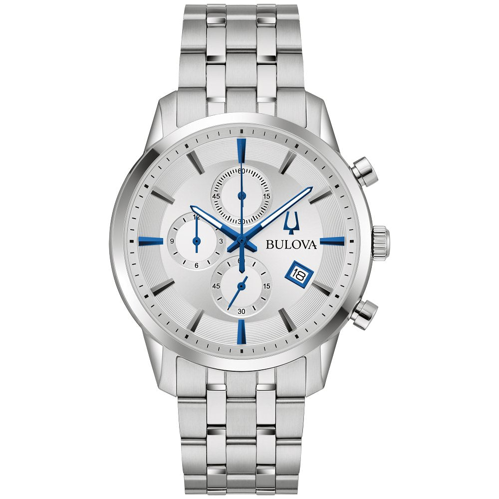 Bulova Silver-Tone Stainless Steel  Dress/Classic Classic Sutton Mens Watch (042429594111) 96B404