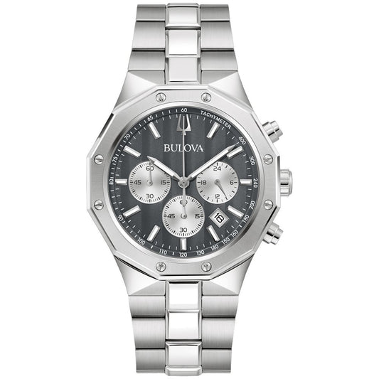 Bulova Silver-Tone Stainless Steel  Dress/Classic Classic Prestige Mens Watch (042429603349) 96B459