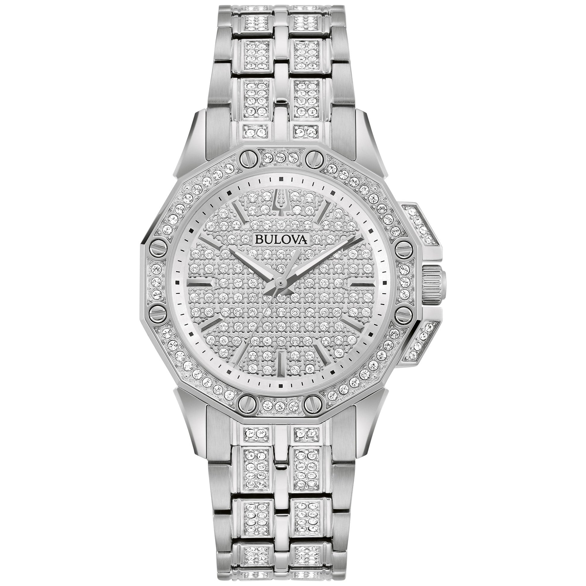 Bulova Dress/Classic Crystal Ladies Watch Stainless Steel (8077820854502) (10220882460865)