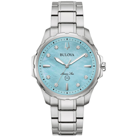 Bulova Silver-Tone Stainless Steel Performance Marine Star Series B Ladies Watch (042429597433) 96P248