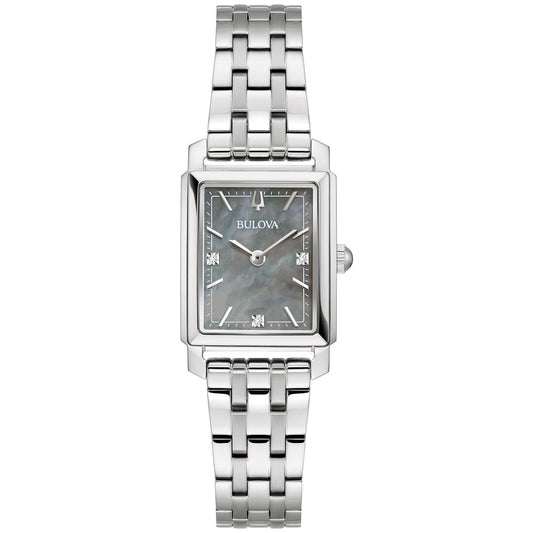 Bulova Silver-Tone Stainless Steel  Dress/Classic Classic Sutton Ladies Watch (042429599680) 96P252