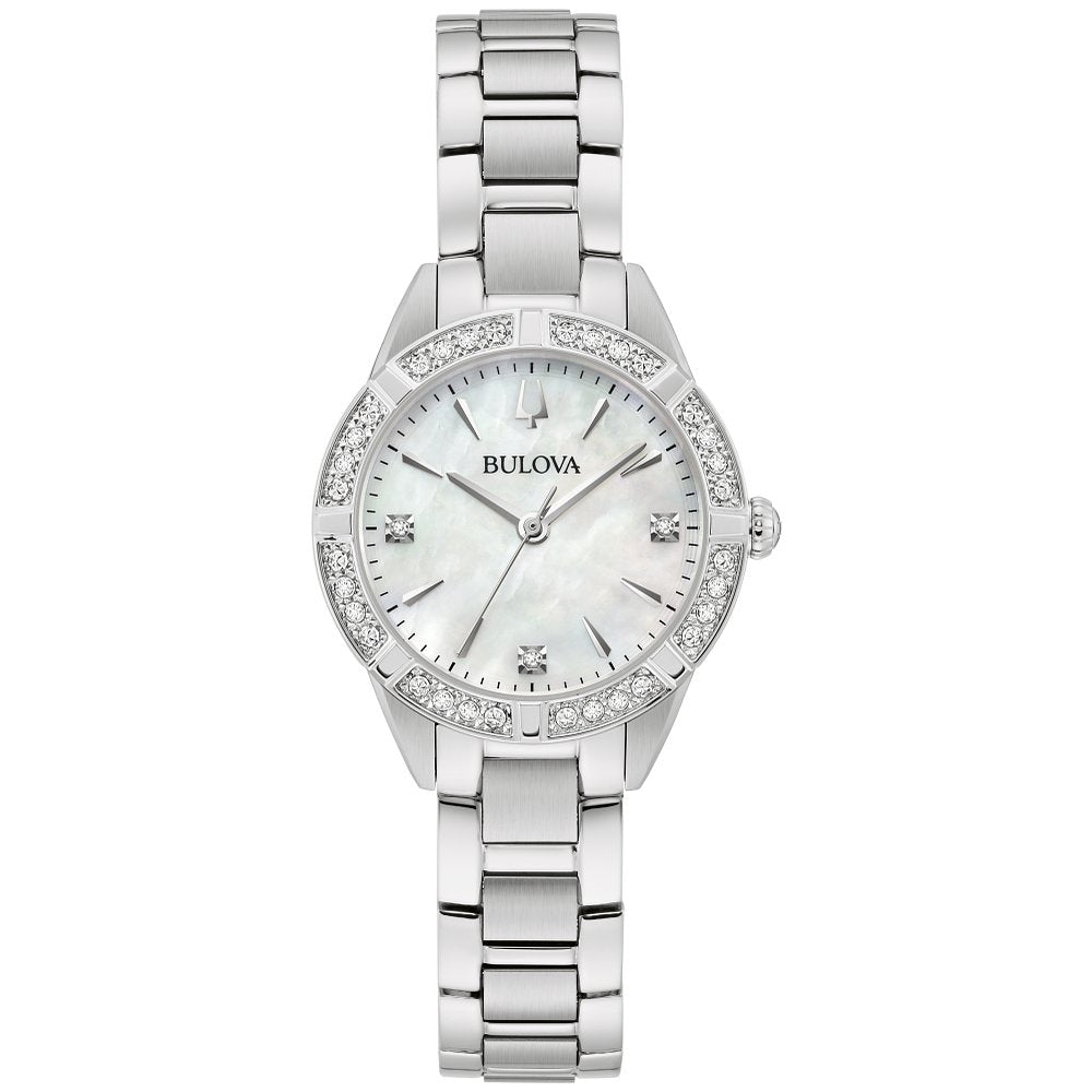 Bulova Silver-Tone Stainless Steel  Dress/Classic Classic Sutton Ladies Watch (042429594944) 96R253