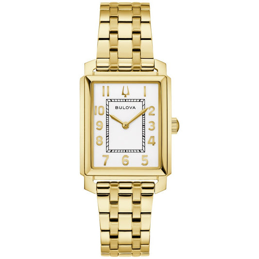 Bulova Gold-Tone Stainless Steel  Dress/Classic Classic Sutton Ladies Watch (042429605176) 97L186