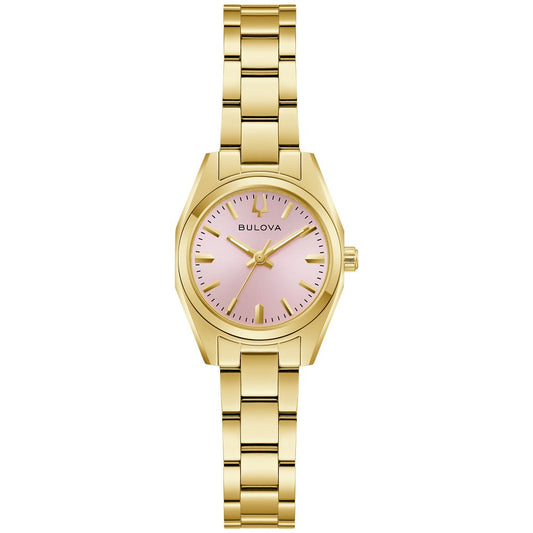 Bulova Gold-Tone Stainless Steel  Dress/Classic Classic Surveyor Ladies Watch (042429605206) 97L187