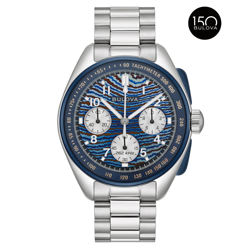 Bulova Silver-Tone Stainless Steel Heritage Archive Lunar Pilot Mens Watch (042429605381) 98A329