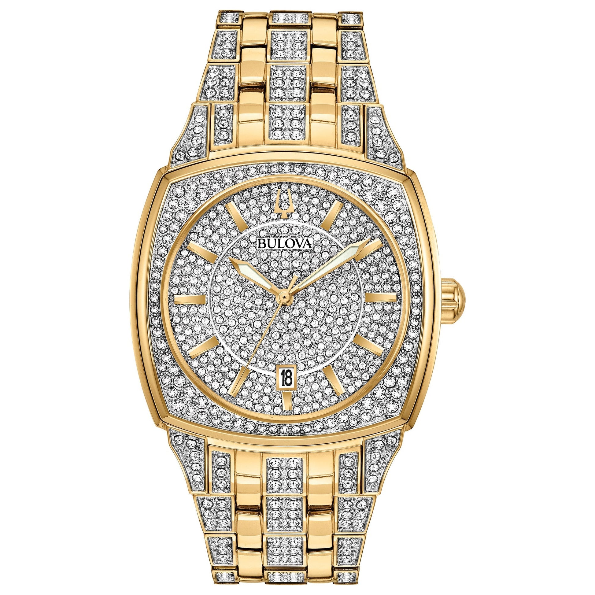 Bulova Dress/Classic Crystal Mens Watch Stainless Steel RichardsJewelers Bulova Dress/Classic Crystal Mens Watch Stainless Steel RichardsJewelers