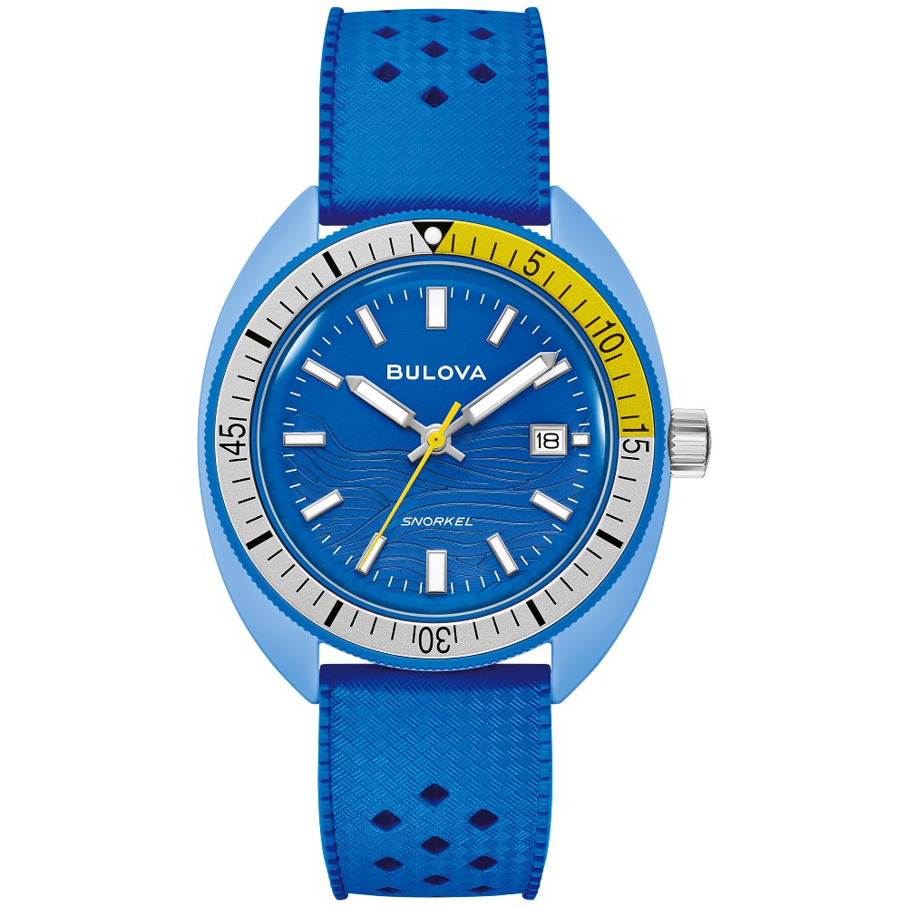 Bulova Blue Hybrid-Ceramic Performance Oceanographer Snorkel Mens Watch (042429603493) 98B445