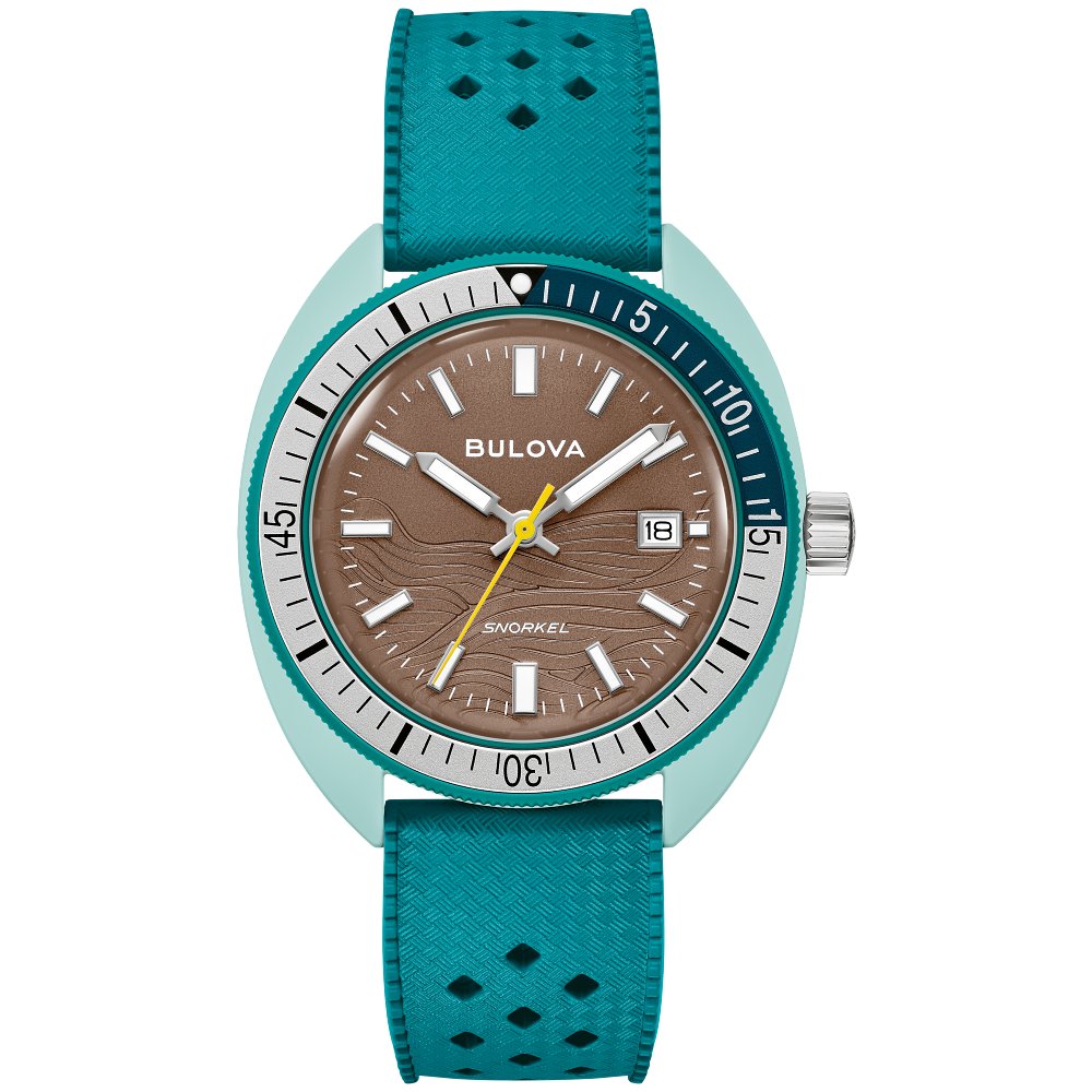 Bulova Green Hybrid-Ceramic Performance Oceanographer Snorkel Mens Watch (042429603509) 98B446