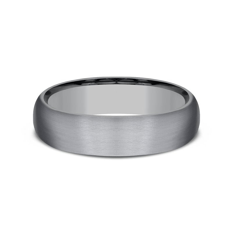 6mm Grey Tantalum Satin Finish Wedding Band (9039386738918)