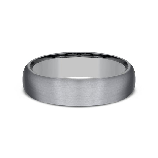 6mm Grey Tantalum Satin Finish Wedding Band (9039386738918)
