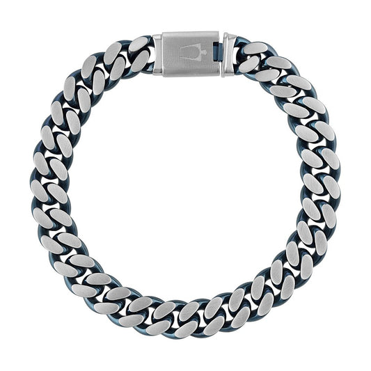 White Steel Classic Collection Mens Bracelet (042429595248) BVB1015-SLSTNA