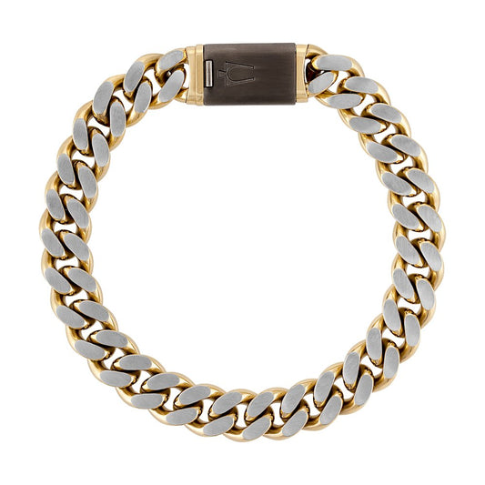 Two-tone Stainless Steel Classic Collection Mens Bracelet (042429602090) BVB1181-GOSTNA8