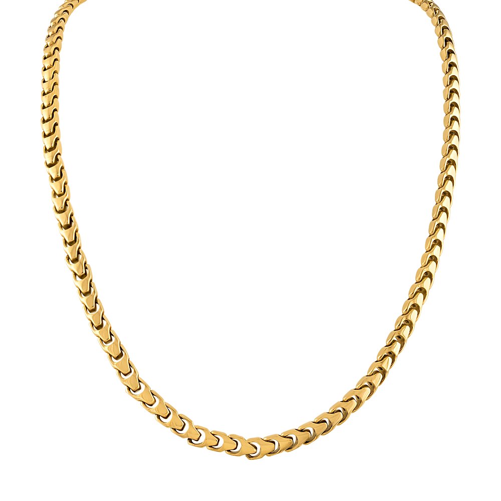 Yellow Steel Bulova Link™ Collection  Mens Necklace (042429595507) BVC1057-GSTNA
