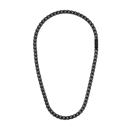 Black Steel Bulova Link™ Collection  Mens Necklace (042429595194) BVC1058-BASTNA