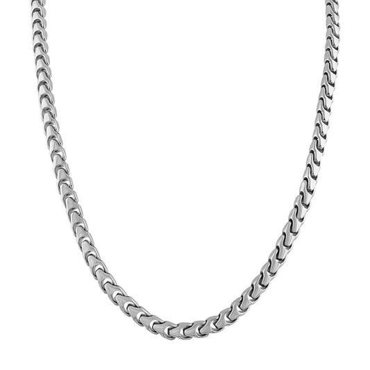 White Steel Bulova Link™ Collection  Mens Necklace (042429595545) BVC1058-NSTNA