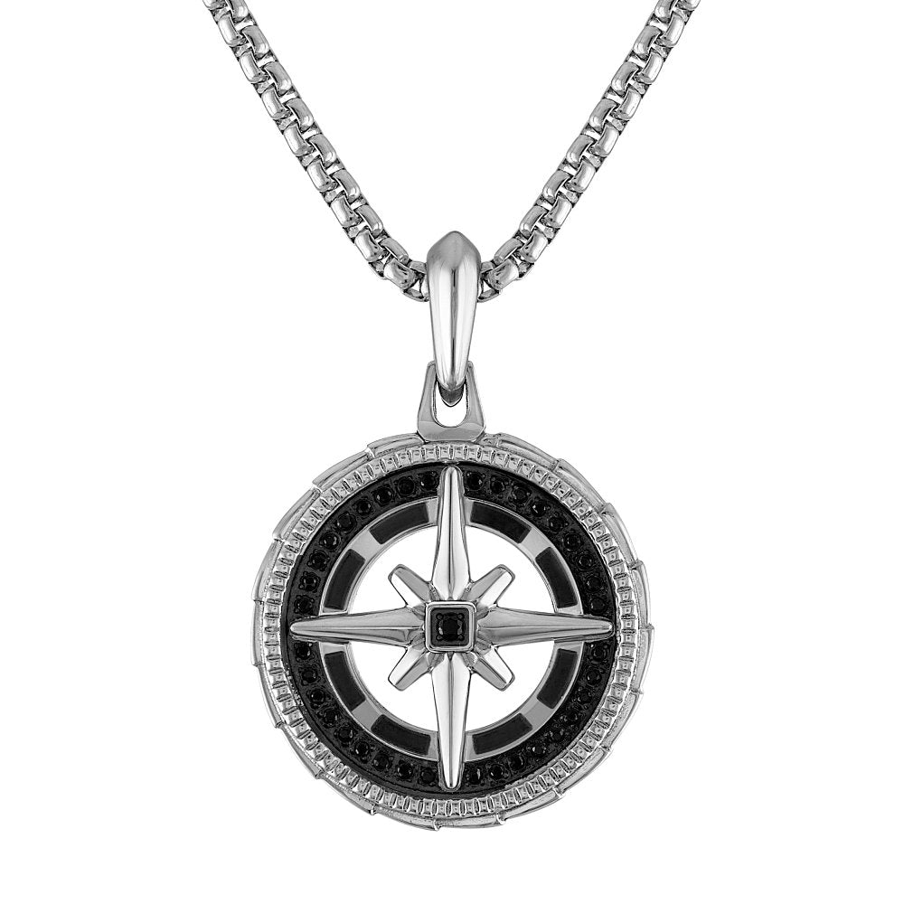 White Stainless Steel Marine Star Collection Mens Pendant (042429598126) BVP1061-SBSTAA