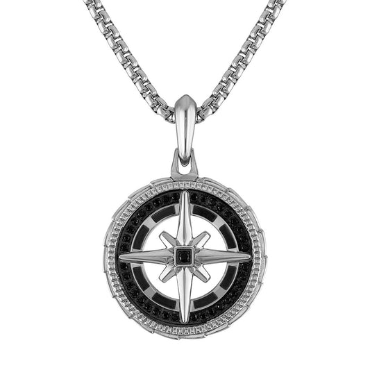 White Stainless Steel Marine Star Collection Mens Pendant (042429598126) BVP1061-SBSTAA