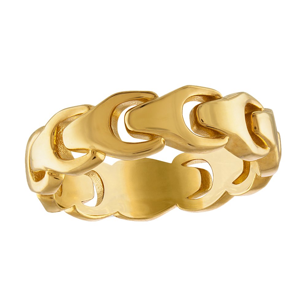 Yellow Sterling Silver Bulova Link™ Collection  Mens Ring (042429595736) BVR1015-YSNAB