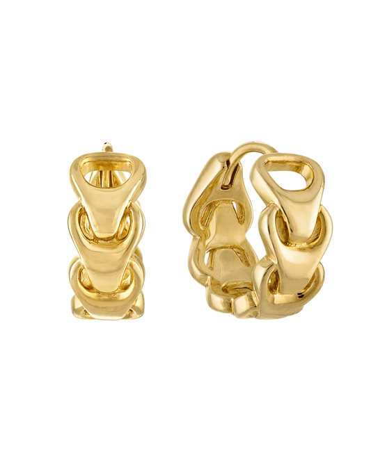 Yellow 14K Yellow Gold Plated Bulova Link™ Collection  Mens Earring