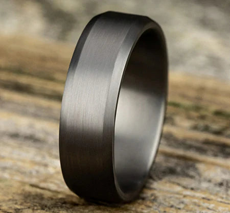 7mm Grey Tantalum Satin Finish Wedding Band (9039386902758) (10800540614849)