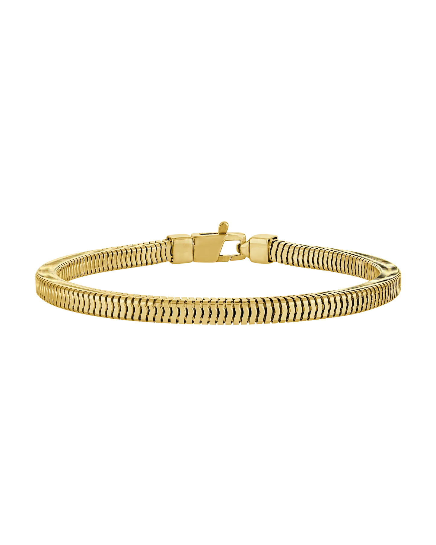 Yellow 14K Yellow Gold Plated Sterling Silver Icon Collection Mens Bracelet