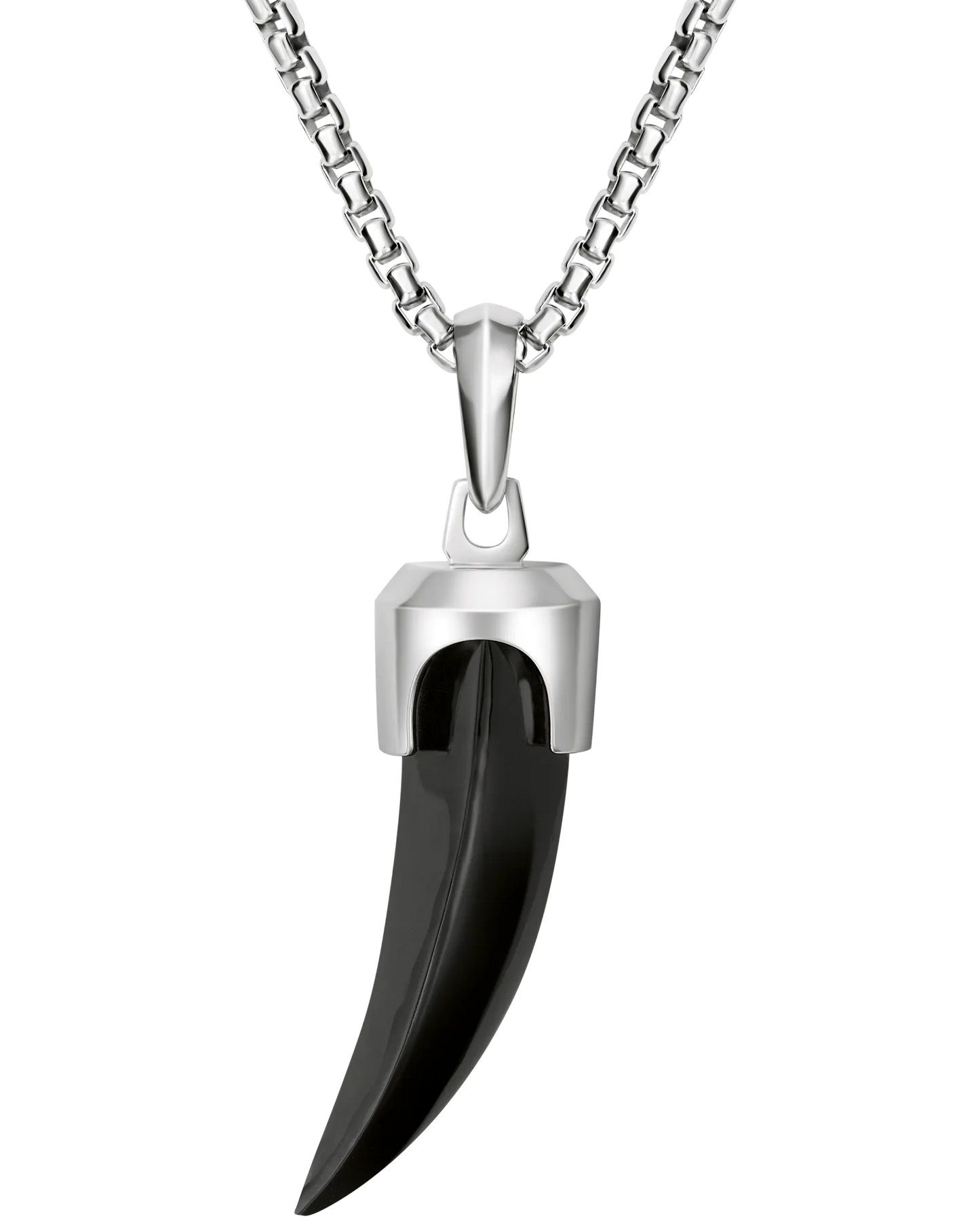 White Sterling Silver 925 Icon Collection Mens Pendant