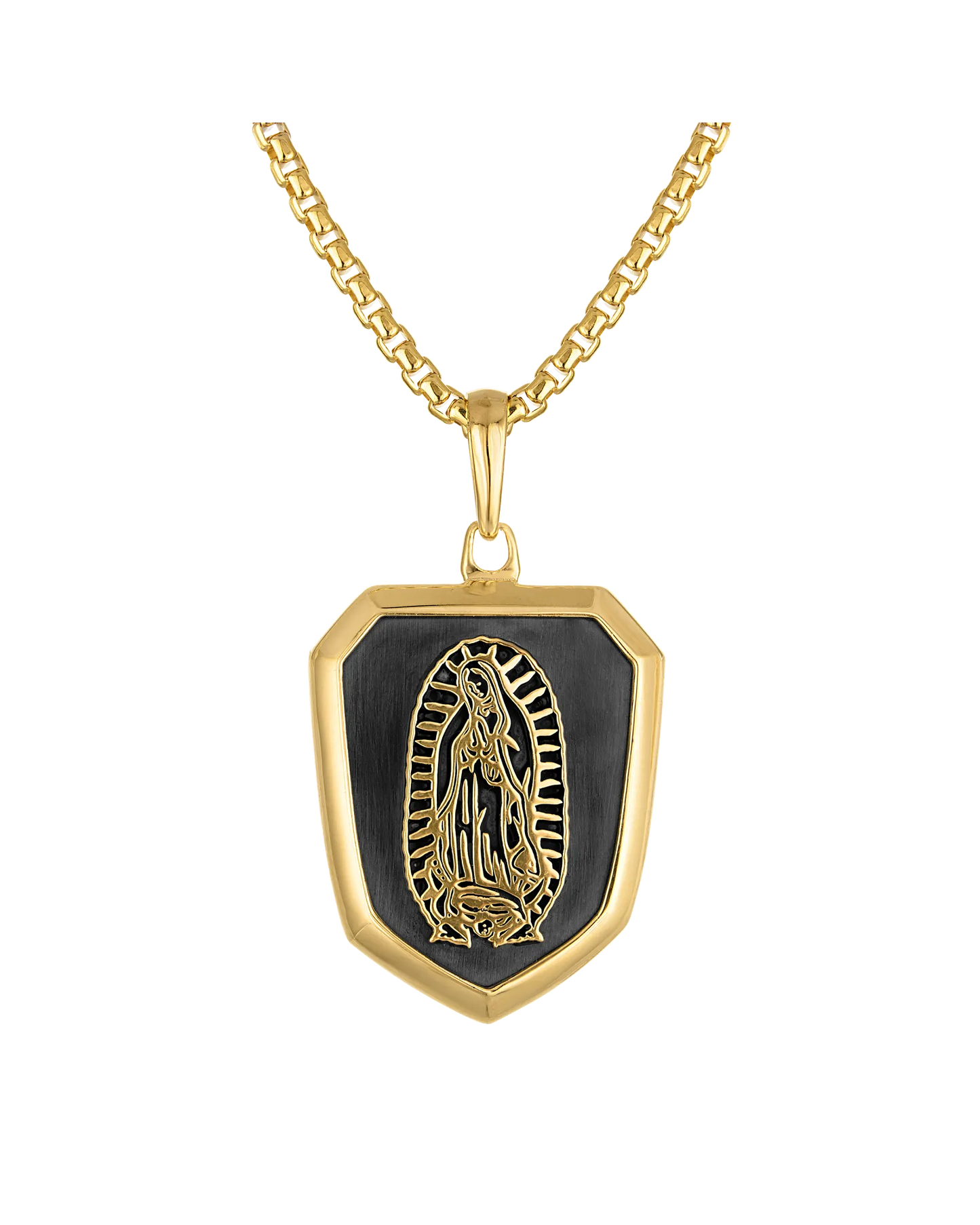 Yellow 14K Yellow Gold Plated Sterling Silver Icon Collection Mens Pendant
