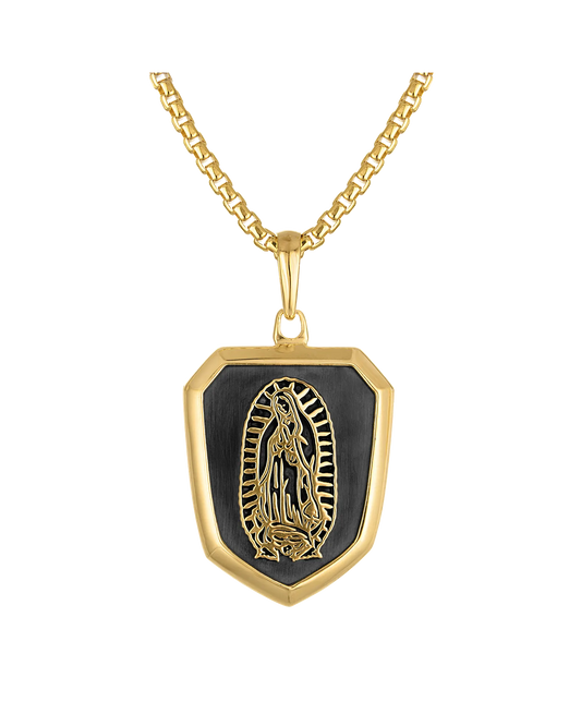 Yellow 14K Yellow Gold Plated Sterling Silver Icon Collection Mens Pendant
