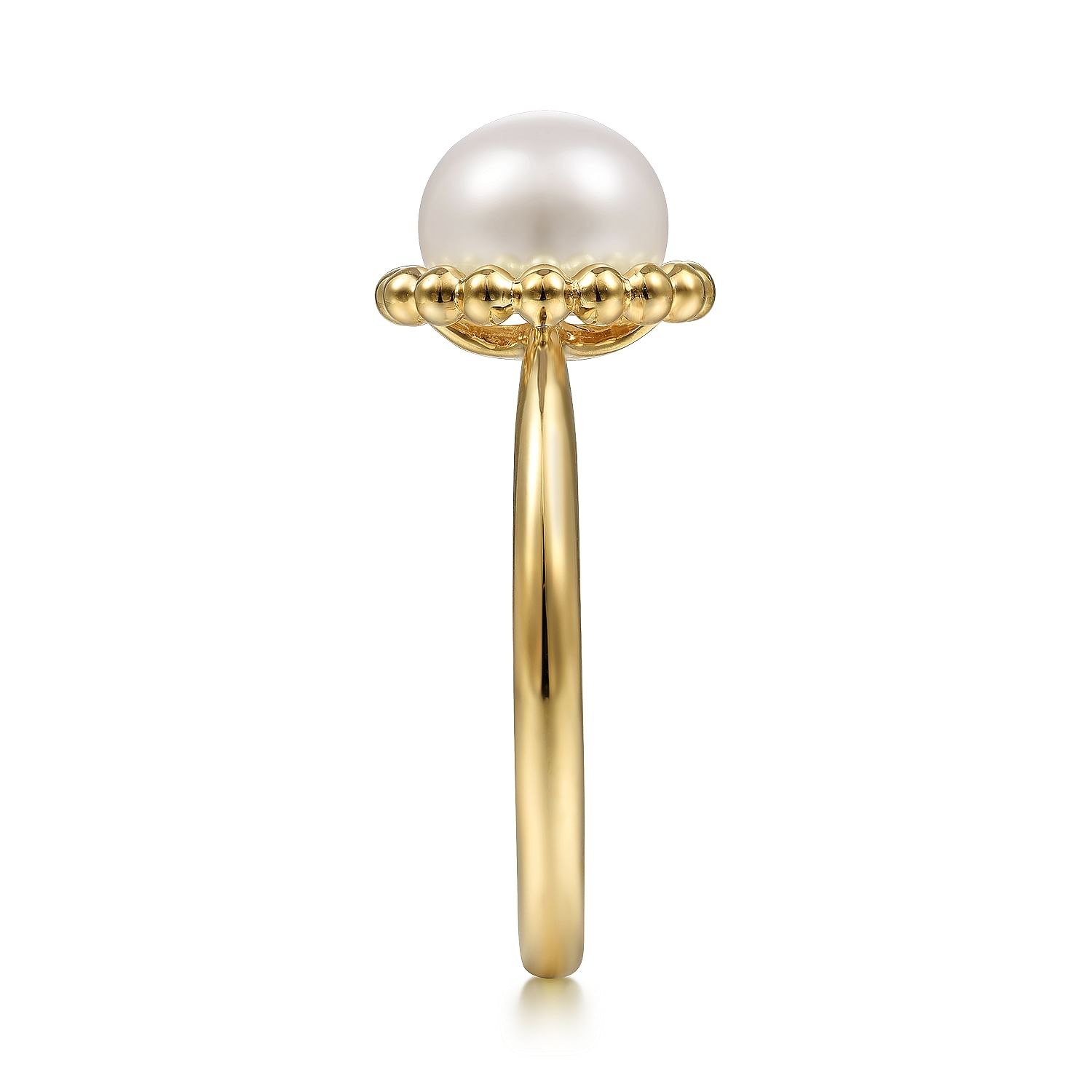 Gabriel & Co. 14K Yellow Gold 7.5mm Pearl Ring (8931380658406)