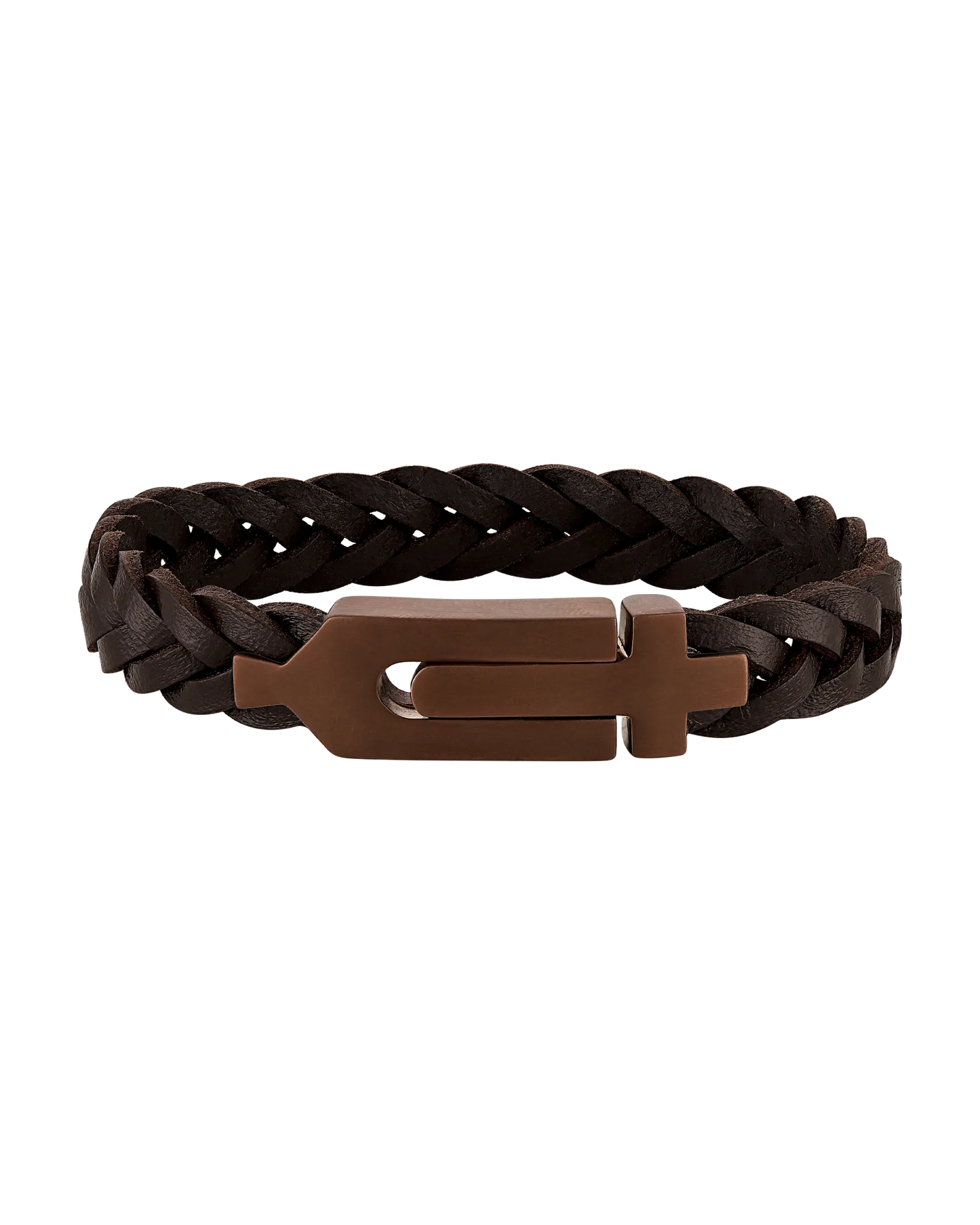 Brown Steel Marine Star Collection Mens Bracelet