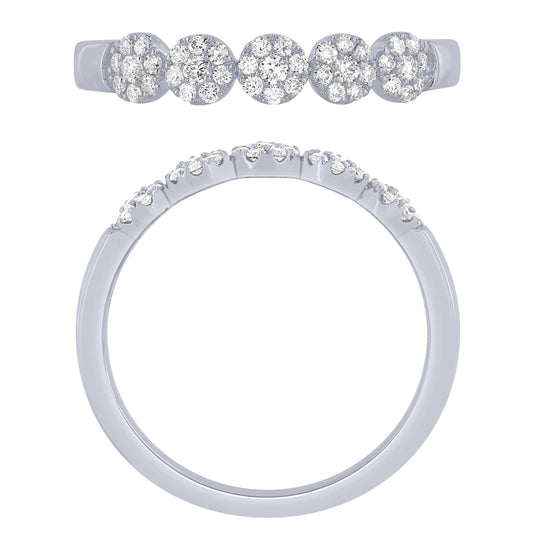 14K White Gold 1/4Ctw Diamond Halo Band (6738321801371) (10220953108673)