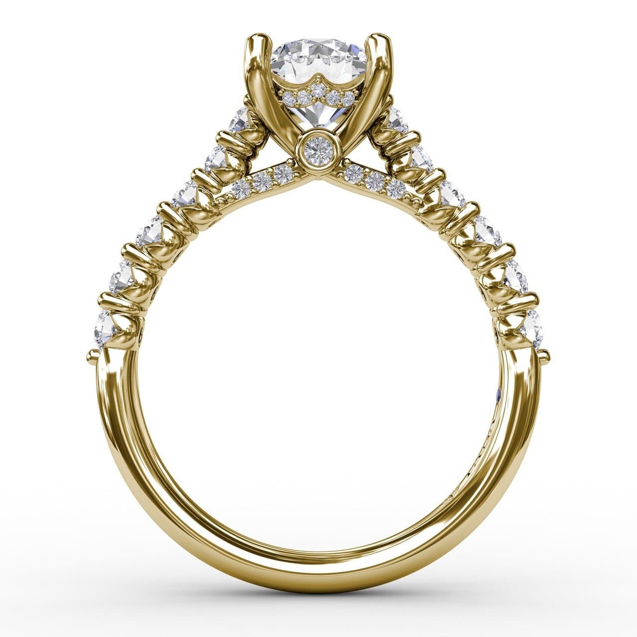 Contemporary Diamond Solitaire Engagement Ring With Hidden Halo (5552783949979) (10221014646977)