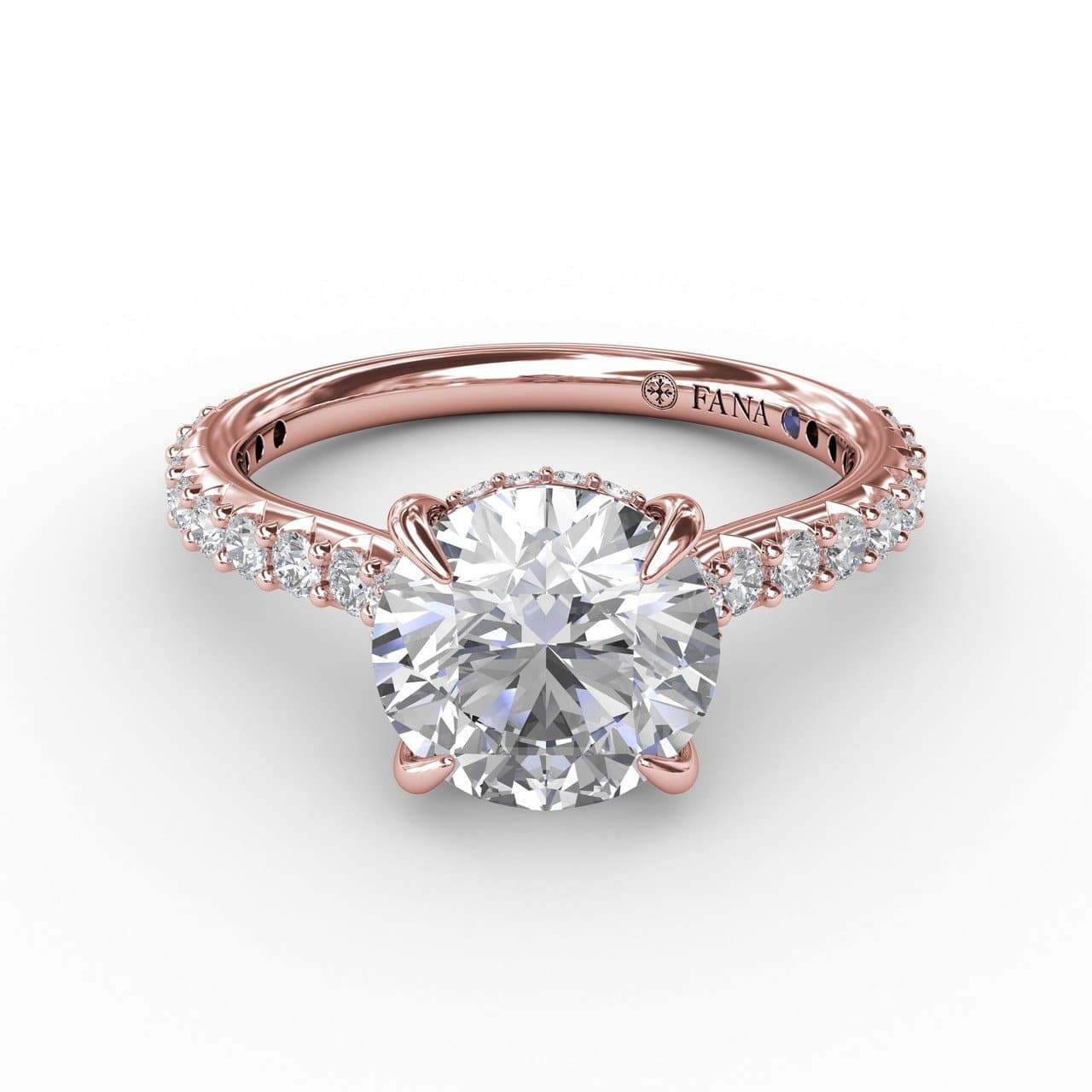 Classic Round Diamond Solitaire Engagement Ring With Hidden Pavé Halo (5552786997403)