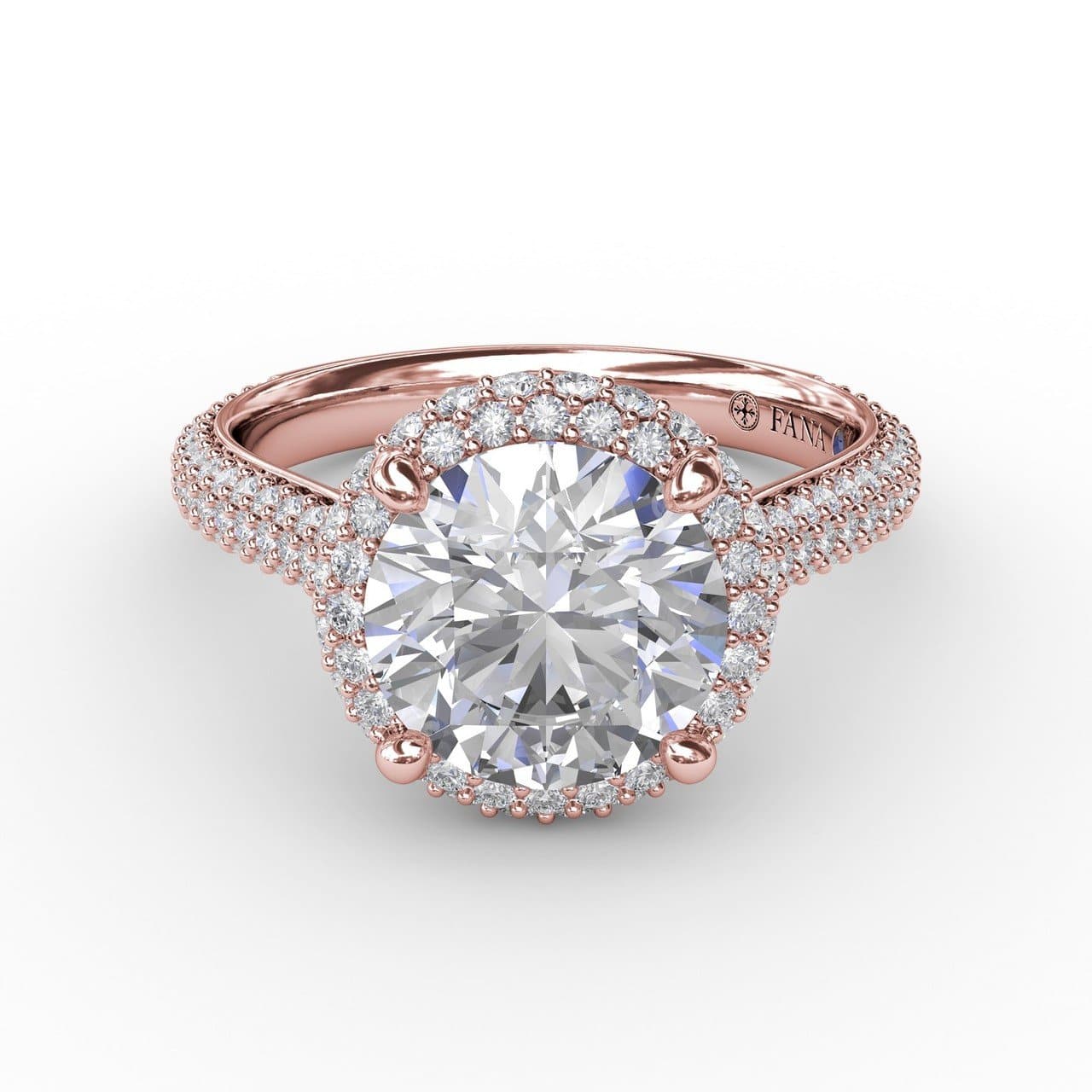 Seamless Pavé Diamond Double Halo Engagement Ring (5552789258395) (10221011697857)