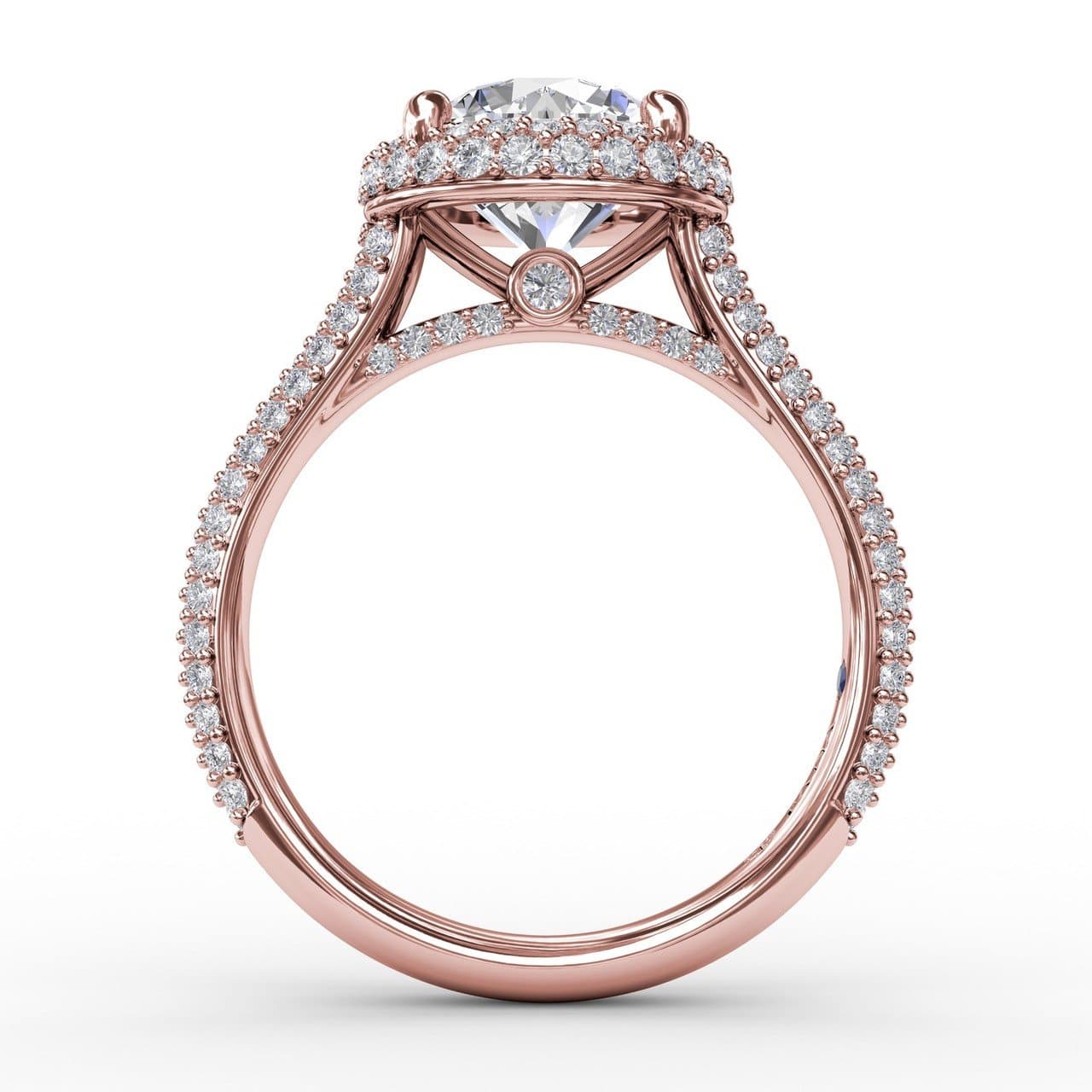 Seamless Pavé Diamond Double Halo Engagement Ring (5552789258395) (10221011697857)