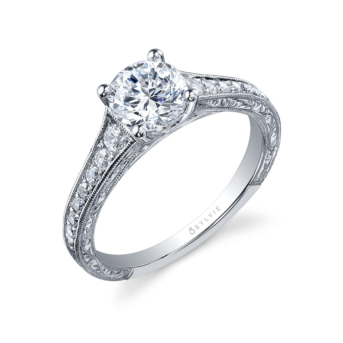 Hand Engraved Engagement Ring (10588533948609)