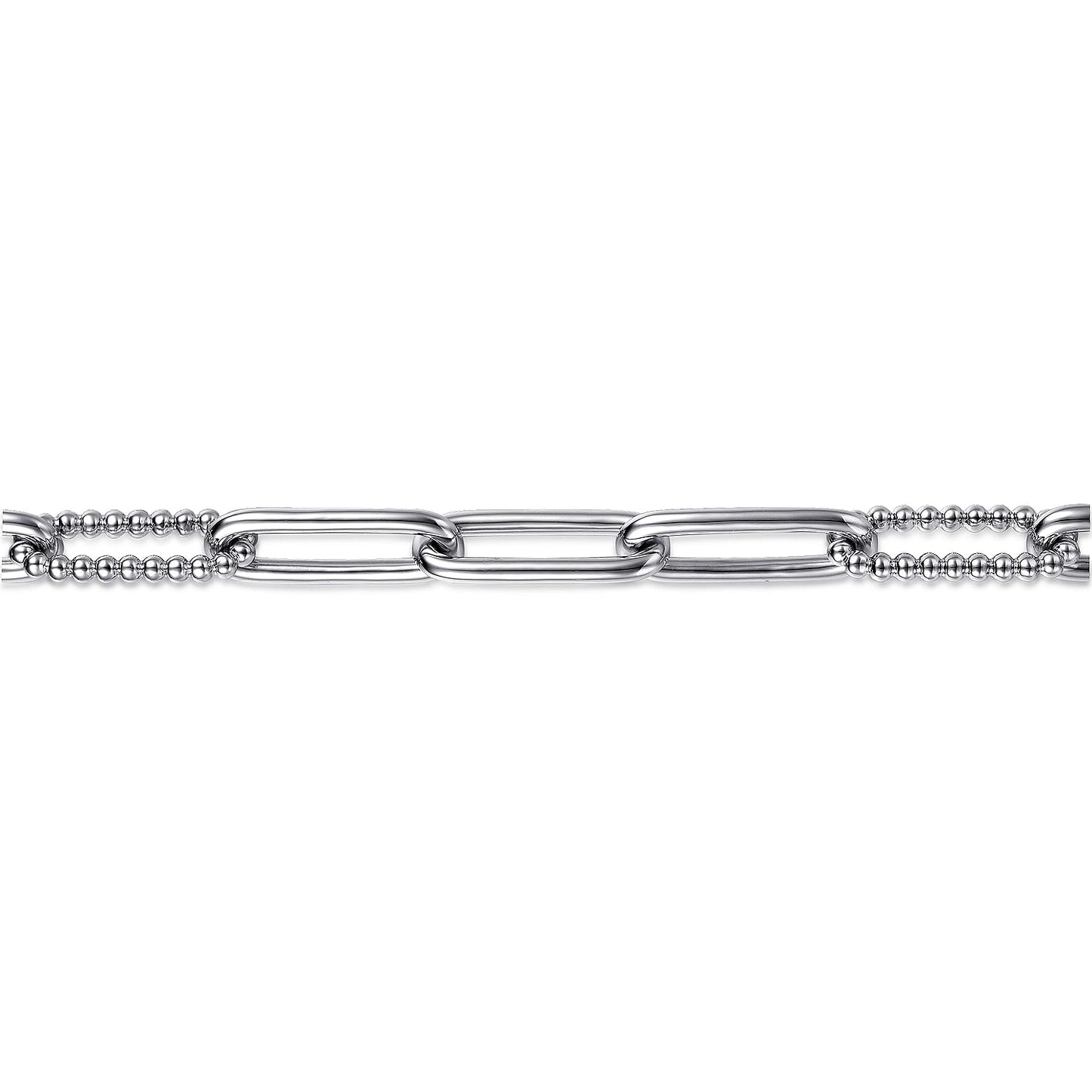 Gabriel & Co. Sterling Silver Bujukan Link Bracelet 7" (8931391373542)