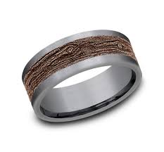 8mm Grey Tantalum and 14K Rose Gold Log Knot Pattern Wedding Band (9039387623654) (10800539828417)