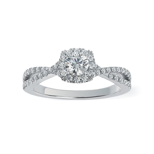 Lab Grown Diamond Halo Engagement Ring (8055182721254) (10220935774401)